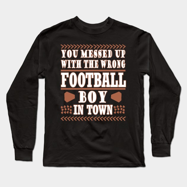 American Football Player Touchdown Gift Long Sleeve T-Shirt by FindYourFavouriteDesign